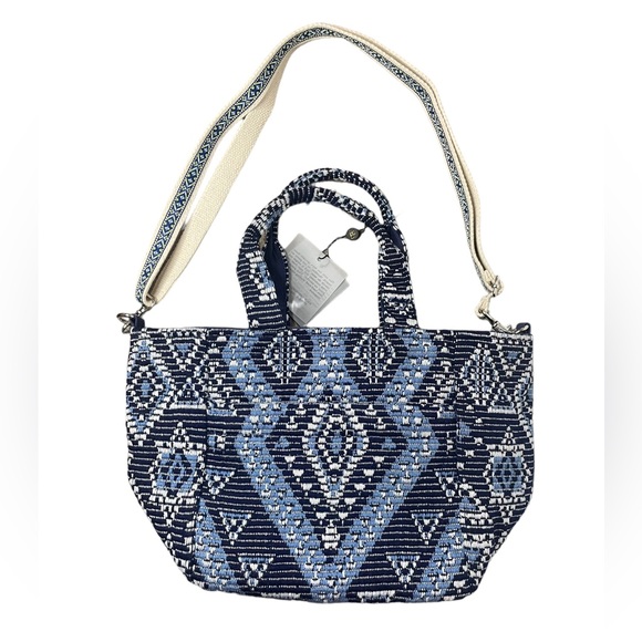 America & Beyond Hand-woven jacquard Mini Tote NWT - Picture 6 of 16